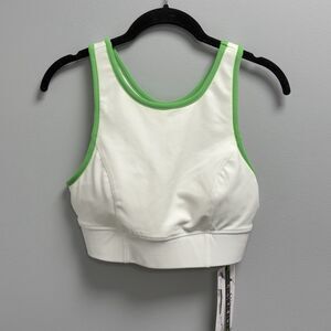 Kyodan White Green trim Sports Bra Women’s Size M/L Medium Large